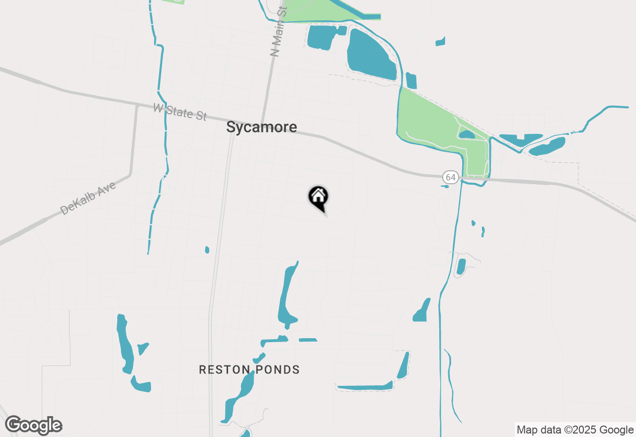 Map of 385 E Lincoln Street, Sycamore, IL 60178