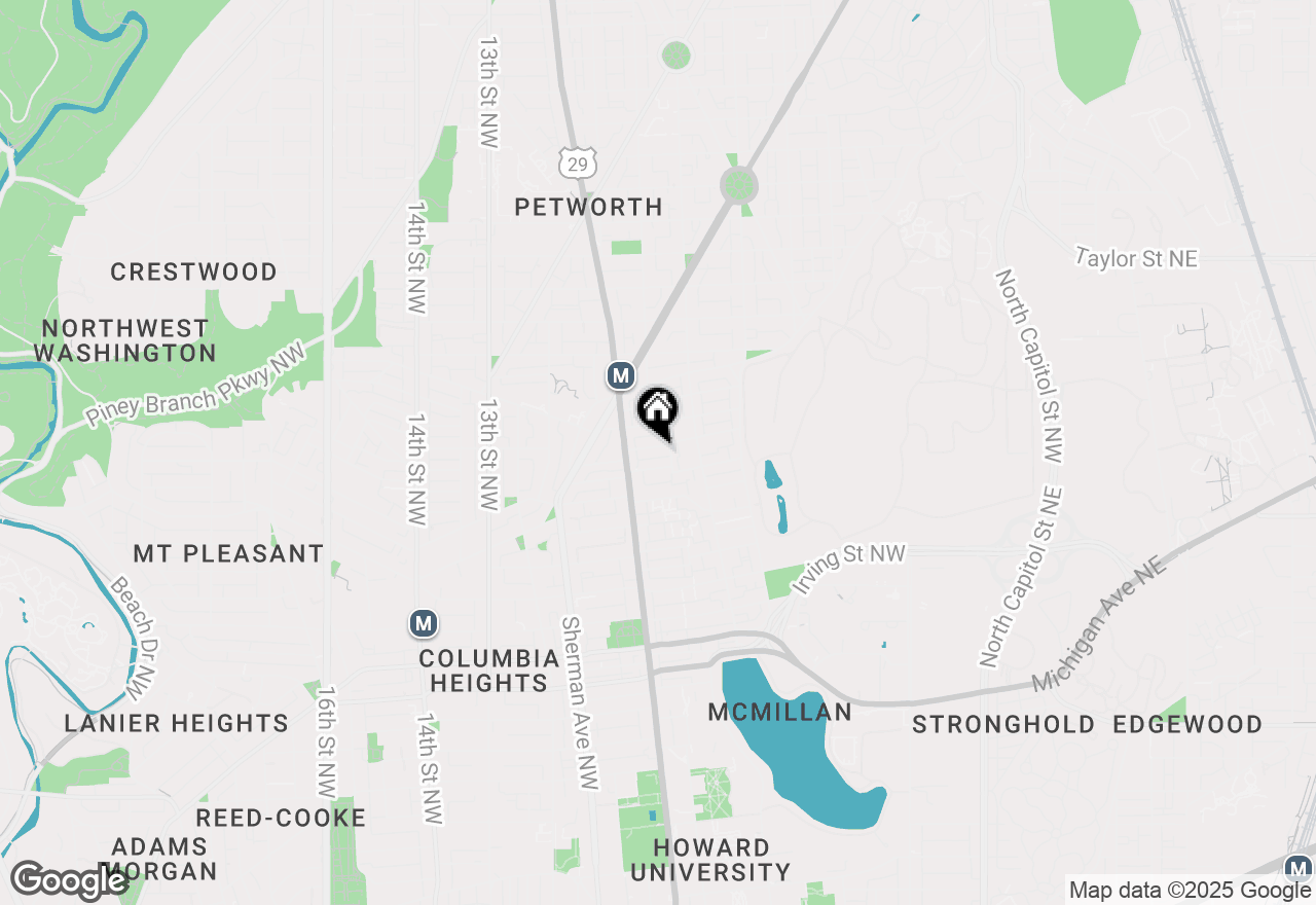 Map of 712 Otis Place Nw, Washington, DC 20010