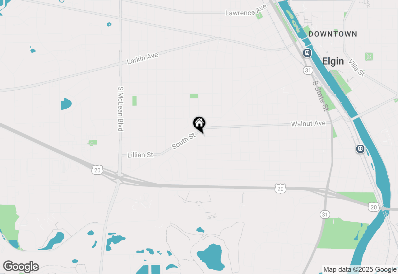 Map of 313 S Commonwealth Avenue, Elgin, IL 60123