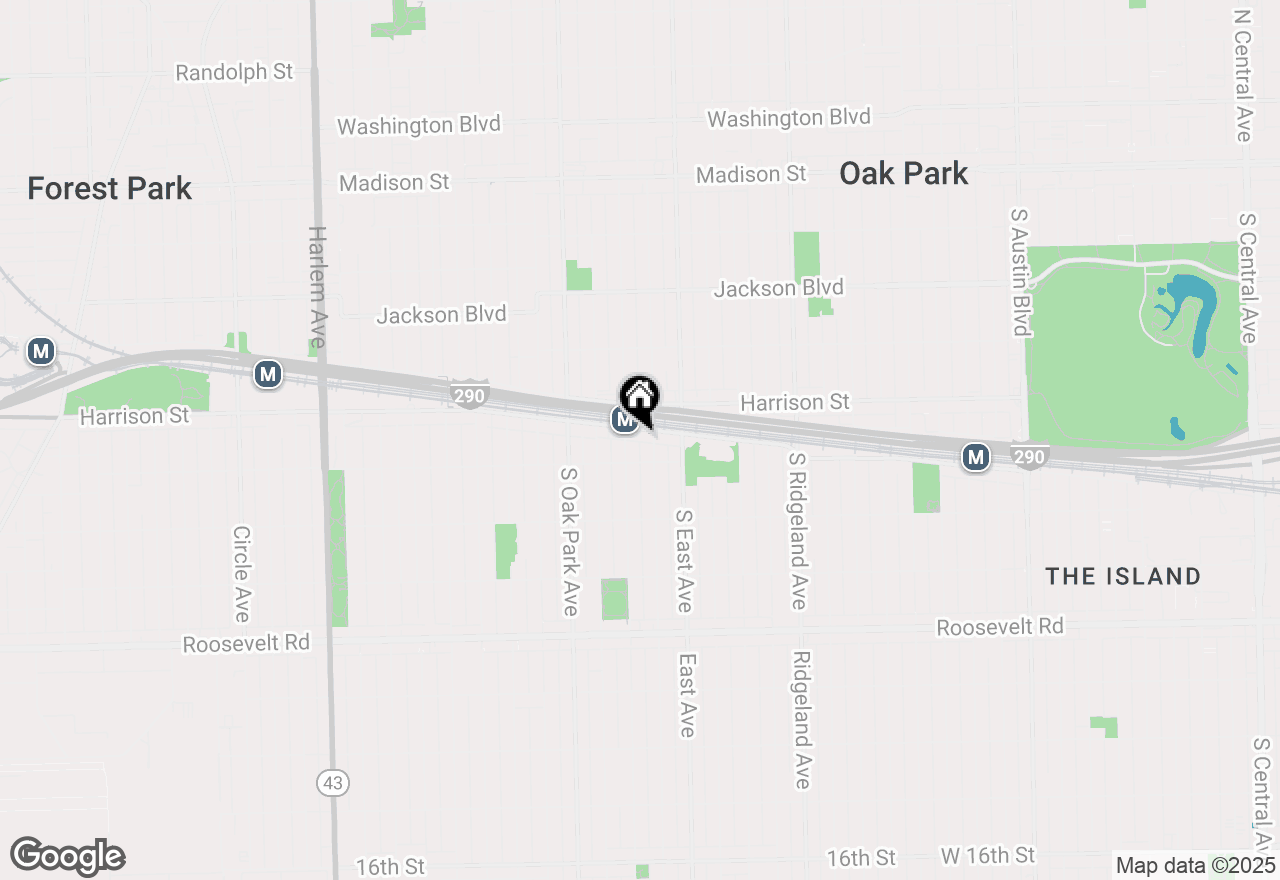Map of 633 Garfield Street #1N, Oak Park, IL 60304