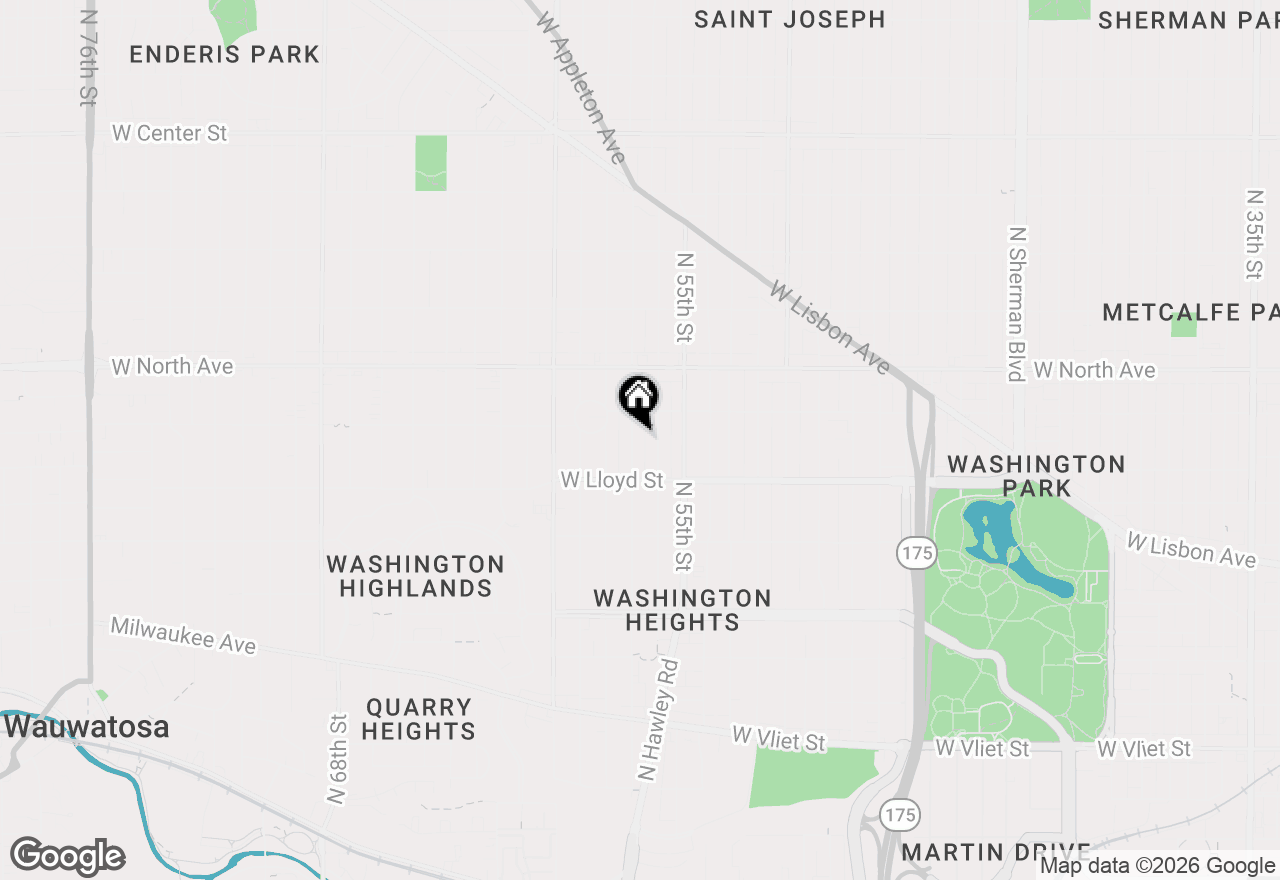 Map of 2156 N 57th St, Milwaukee, WI 53208