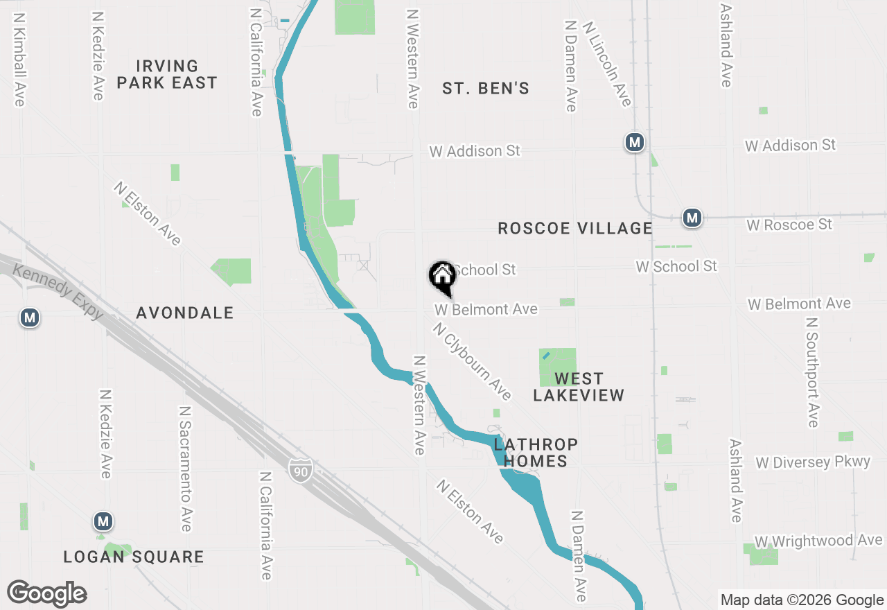 Map of 2322 W Belmont Avenue #CH, Chicago, IL 60618