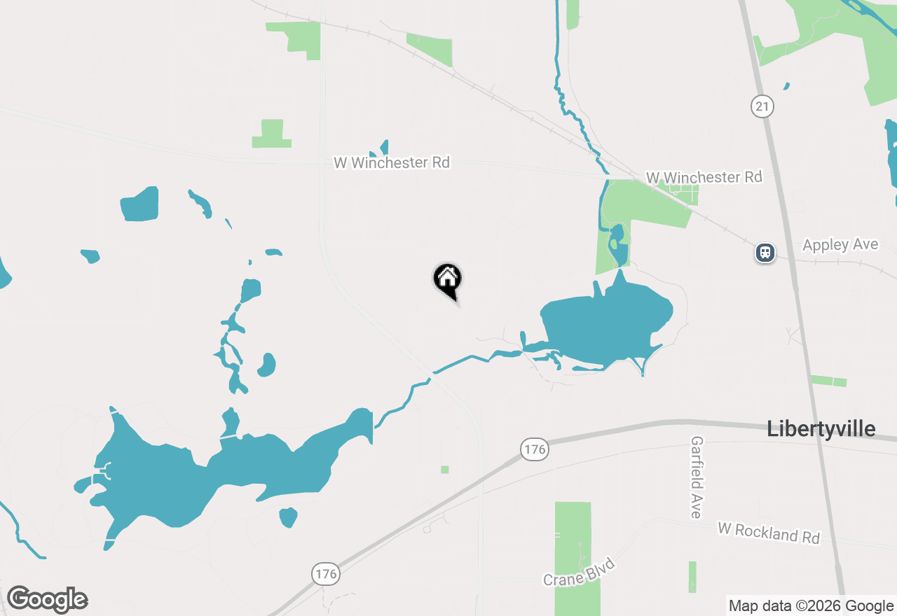 Map of 634 Hillcrest Drive, Libertyville, IL 60048