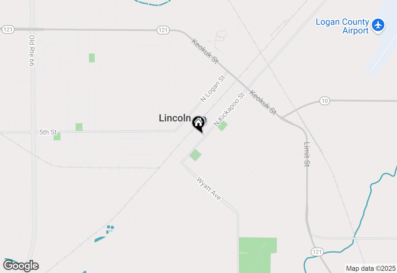 Map of 414 Pulaski Street, Lincoln, IL 62656