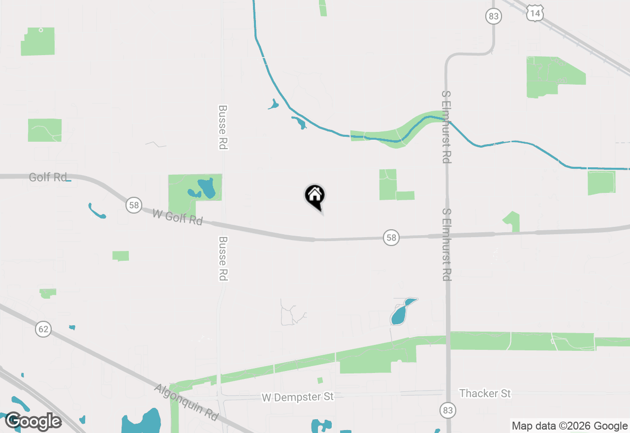 Map of 909 S Waverly Place, Mount Prospect, IL 60056