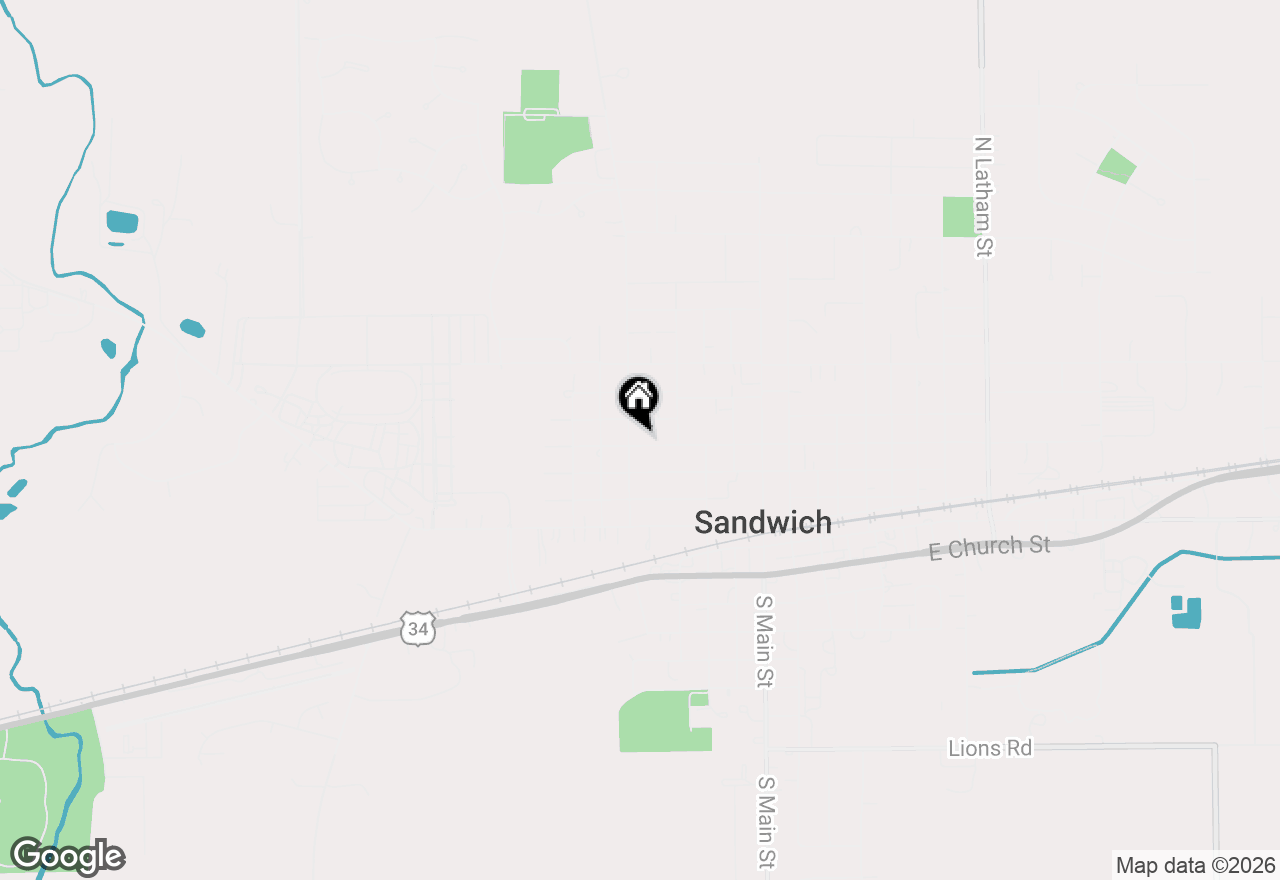 Map of 337 W 3rd Street, Sandwich, IL 60548