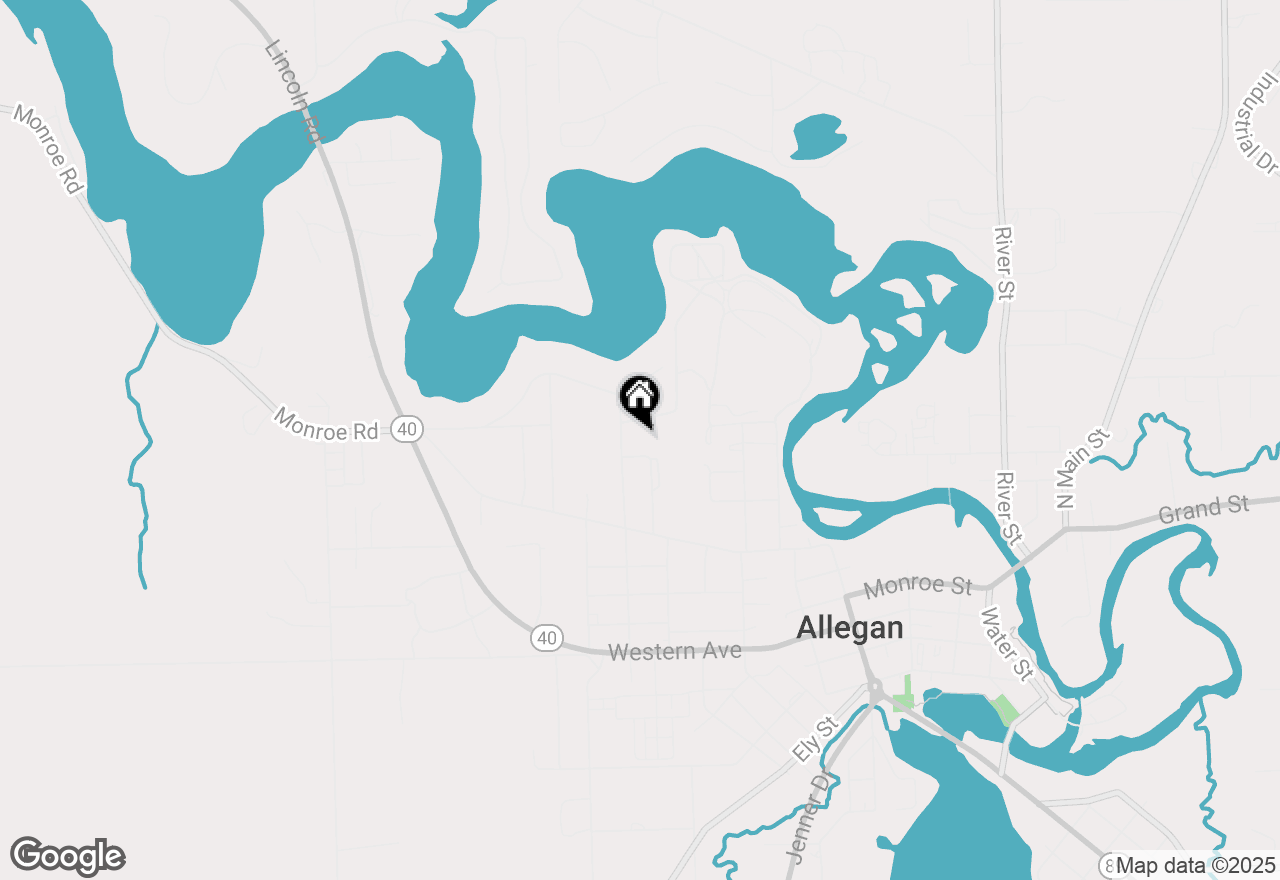 Map of 104 Tamarack Street, Allegan, MI 49010