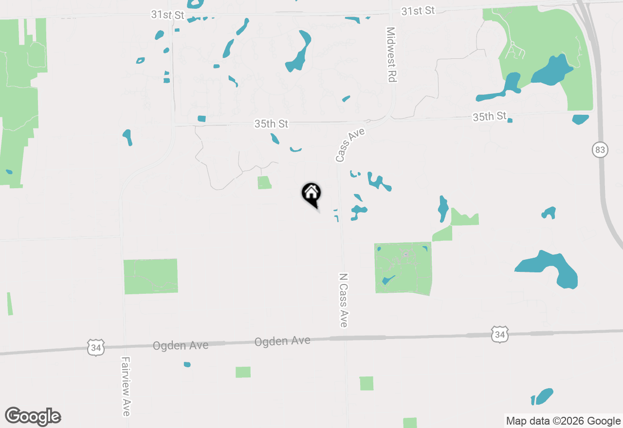 Map of 131 White Birch Lane, Westmont, IL 60559