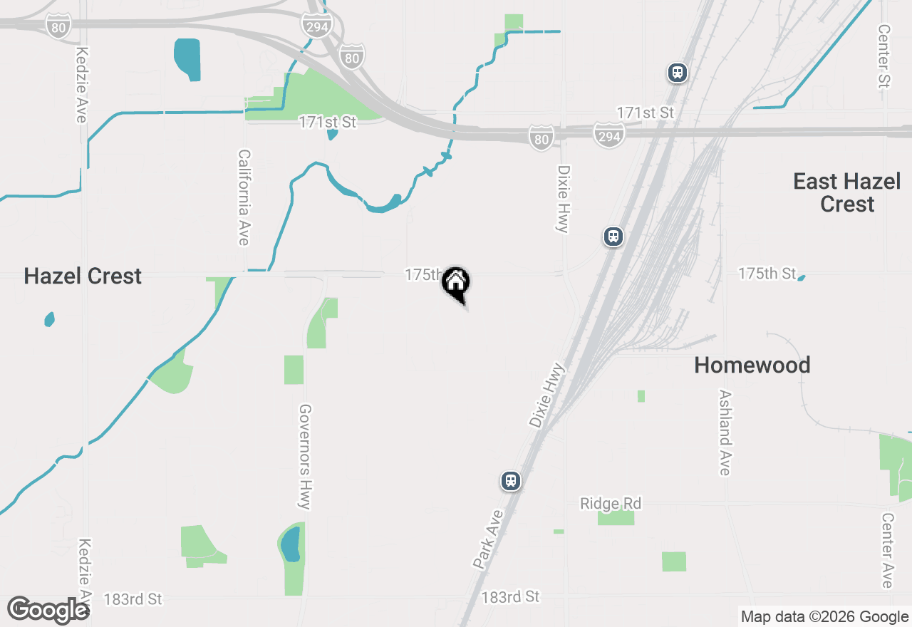 Map of 17560 Hillside Avenue, Homewood, IL 60430