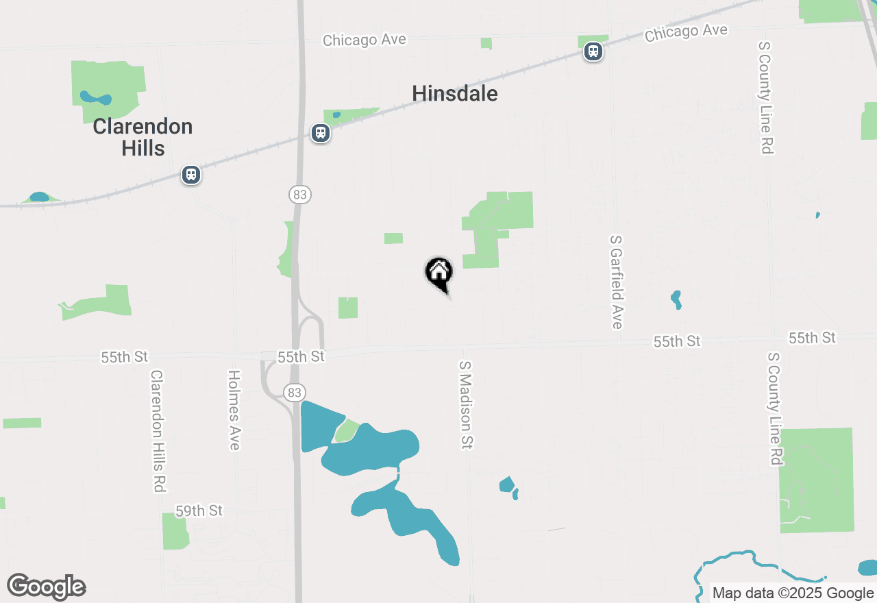 Map of 840 S Thurlow Street, Hinsdale, IL 60521