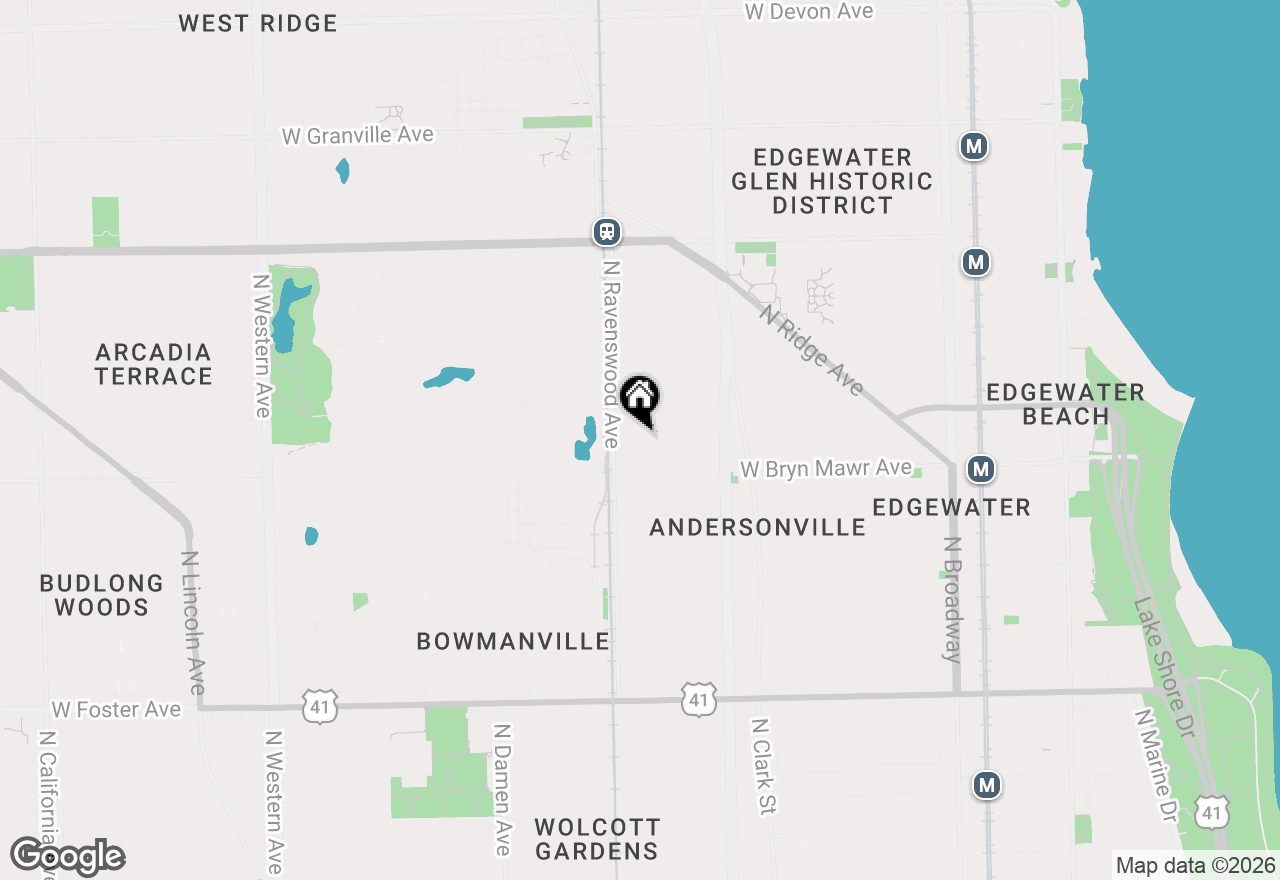 Map of 1750 W Olive Avenue, Chicago, IL 60660