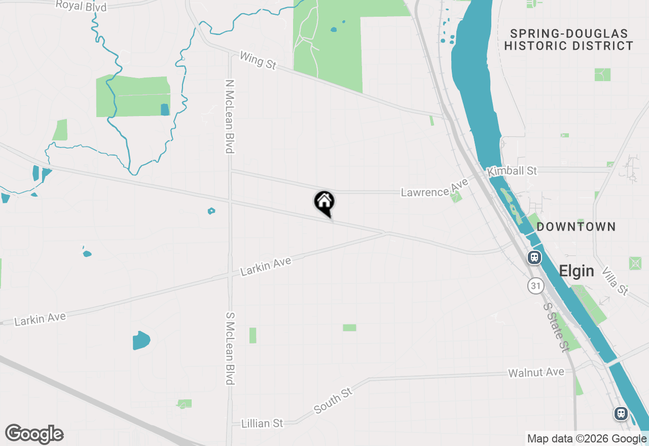 Map of 1017 W Highland Avenue, Elgin, IL 60123