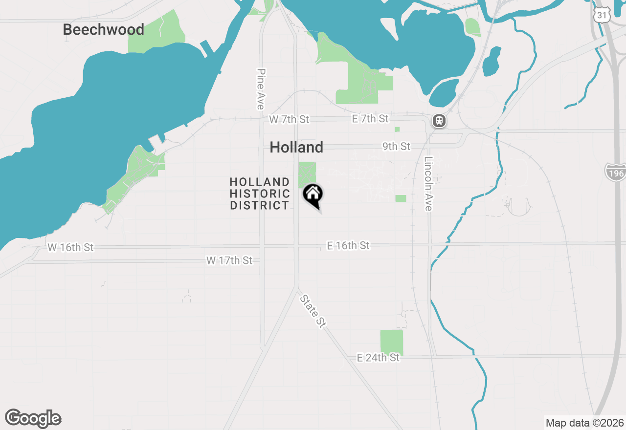 Map of 334 Central Avenue, Holland, MI 49423