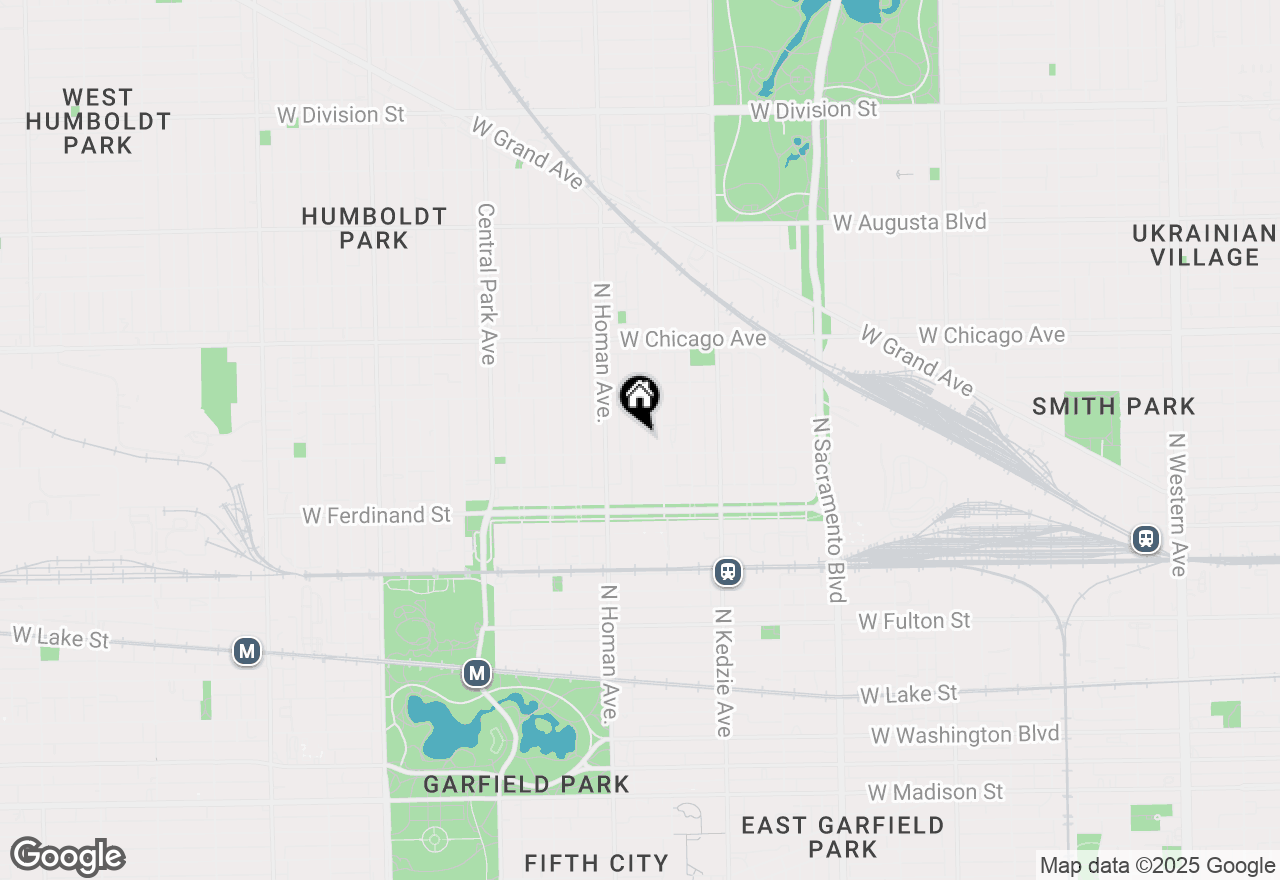 Map of 613 N Christiana Avenue, Chicago, IL 60624