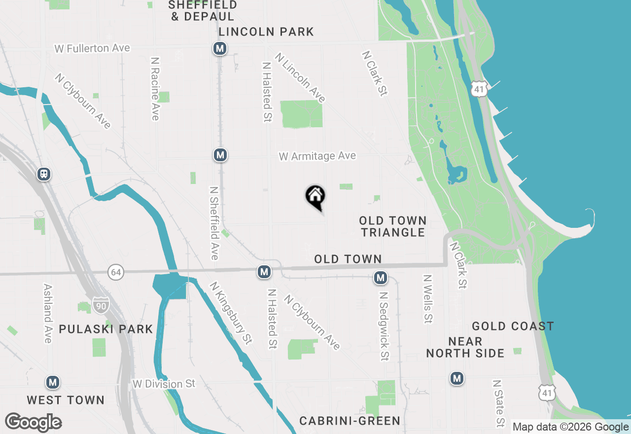 Map of 1811 N Howe Street, Chicago, IL 60614