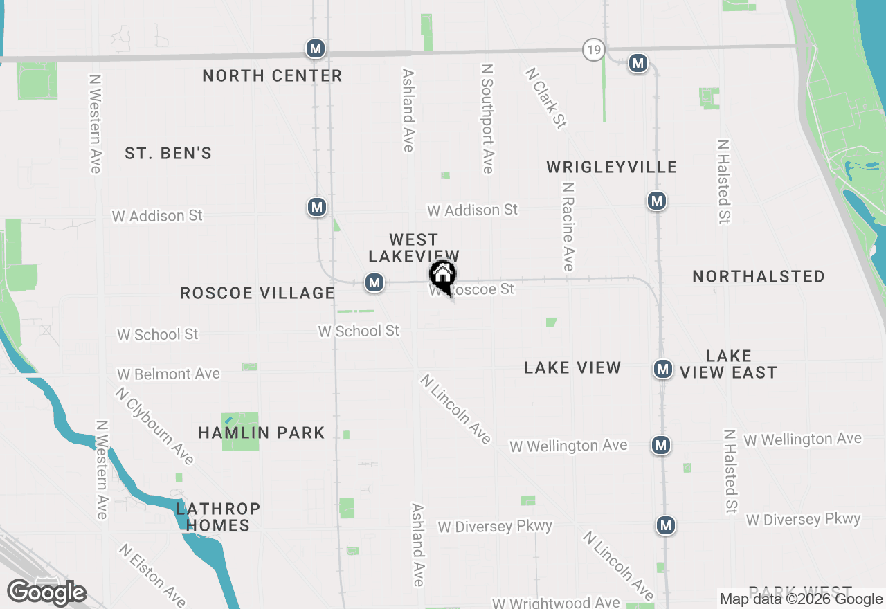 Map of 1514 W Henderson Street, Chicago, IL 60657