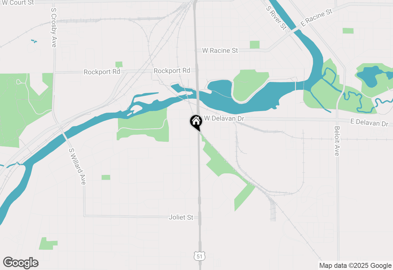 Map of 1050 Center Avenue, Janesville, WI 53546