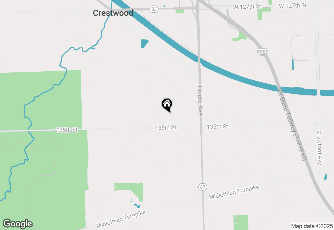 Map of 4955 134th Place #2A, Crestwood, IL 60418