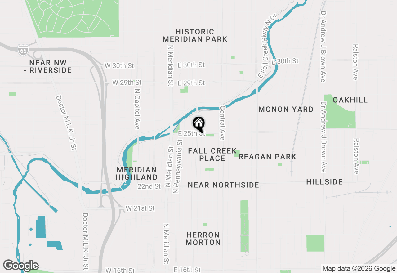 Map of 2449 N Delaware Street, Indianapolis, IN 46205