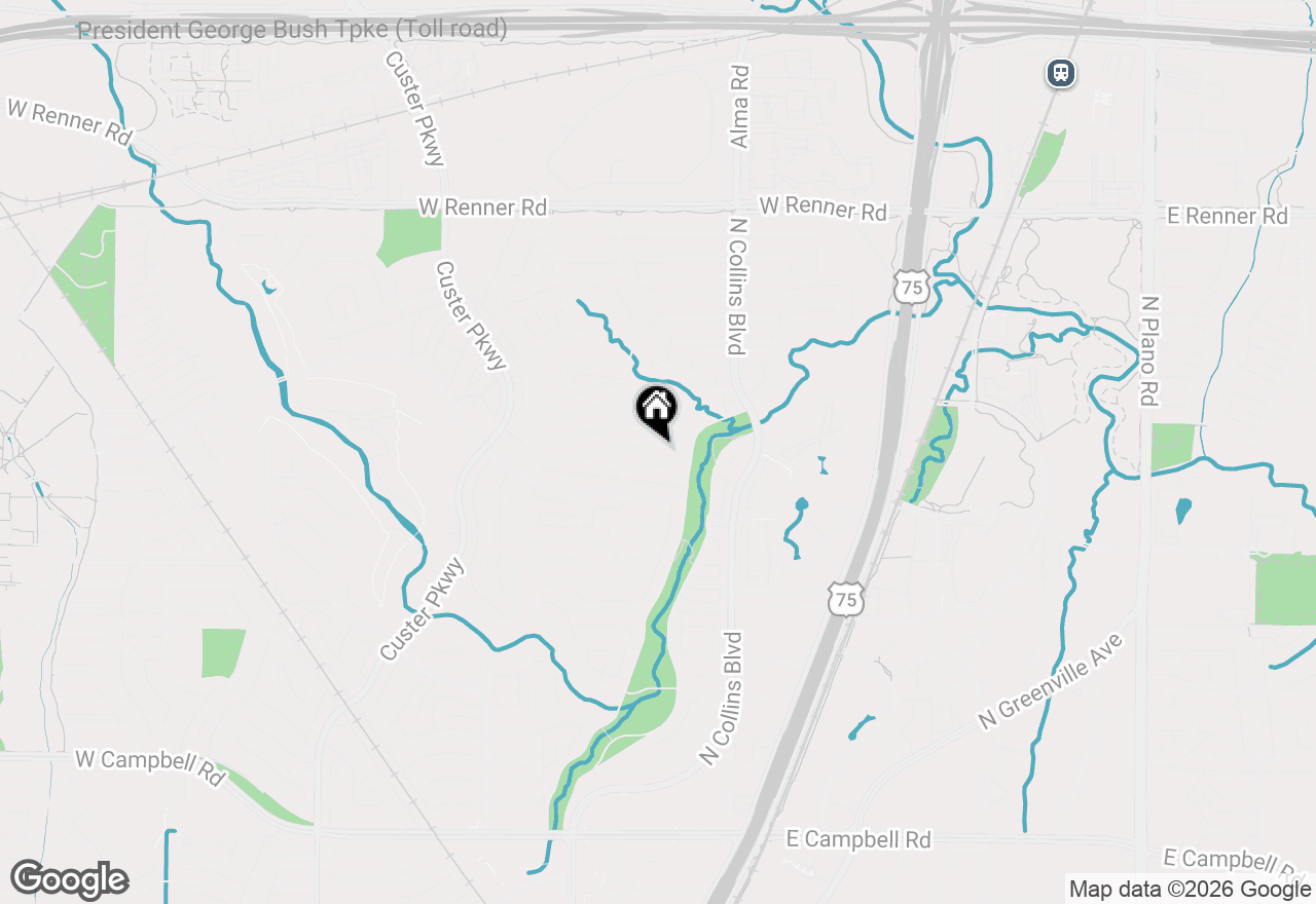 Map of 311 Ridgewood Drive, Richardson, TX 75080