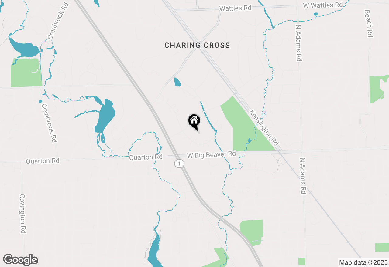 Map of 5385 Longmeadow Road, Bloomfield Hills, MI 48304