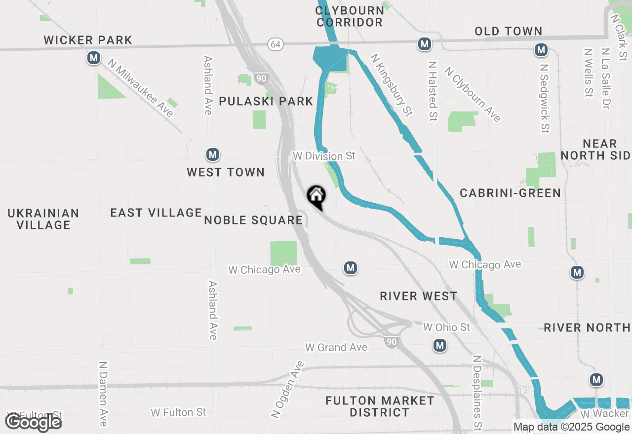Map of 949 N Willard Court #302, Chicago, IL 60642