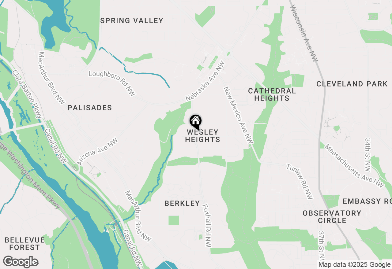 Map of 3001 Foxhall Road Nw, Washington, DC 20016