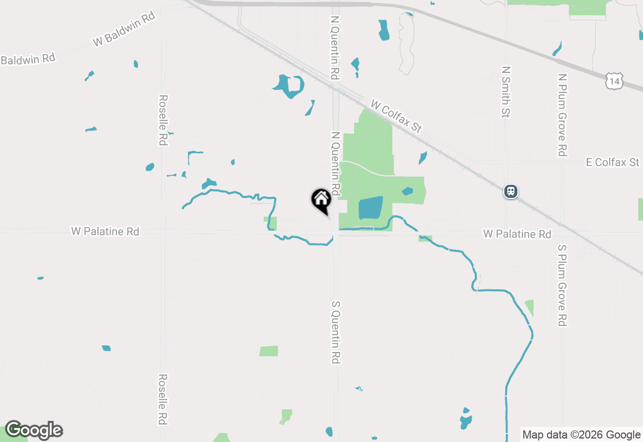 Map of 821 W Chase Lane, Palatine, IL 60067