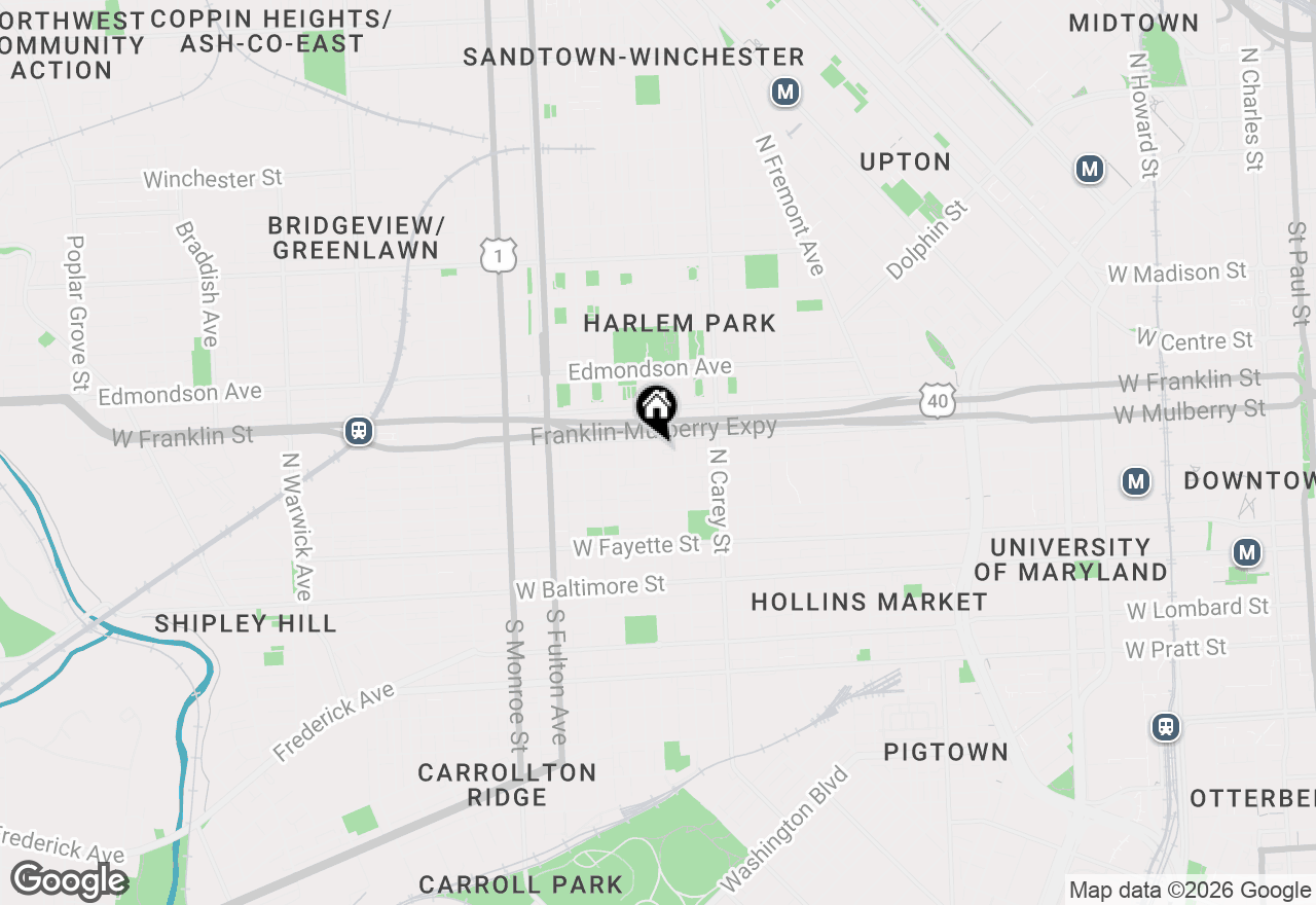 Map of 323 S Stricker Street, Baltimore, MD 21223