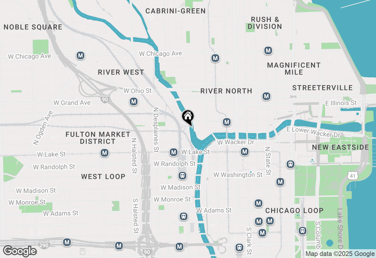 Map of 345 N Canal Street #1205, Chicago, IL 60606