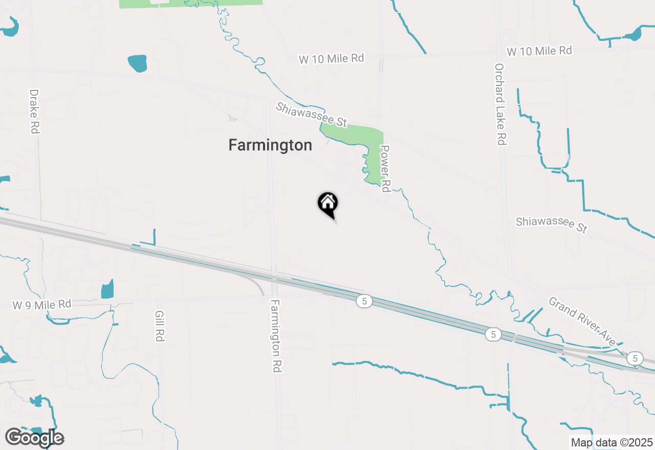 Map of 22925 Manning Street, Farmington, MI 48336