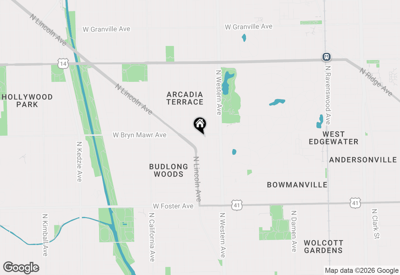 Map of 2501 W Bryn Mawr Avenue #102, Chicago, IL 60659