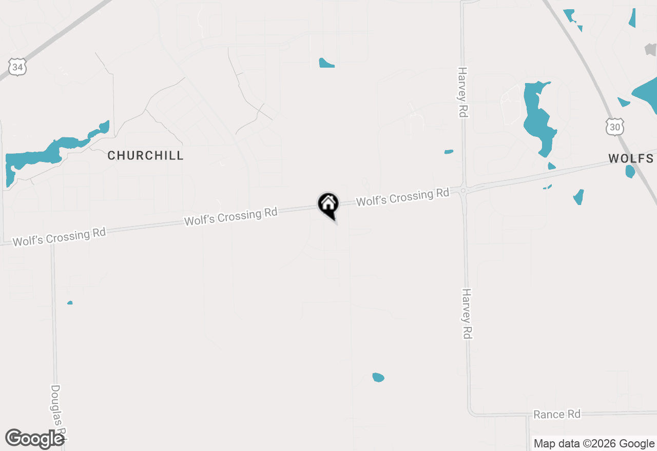 Map of 2132 Bodega Road, Oswego, IL 60543