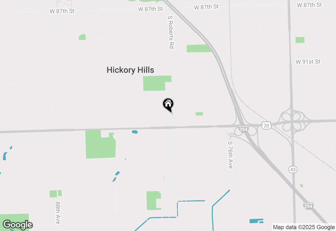 Map of 9405 S 80th Court, Hickory Hills, IL 60457