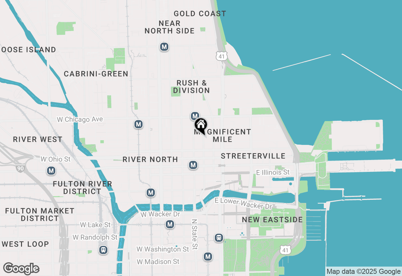 Map of 21 E Huron Street #1101, Chicago, IL 60611