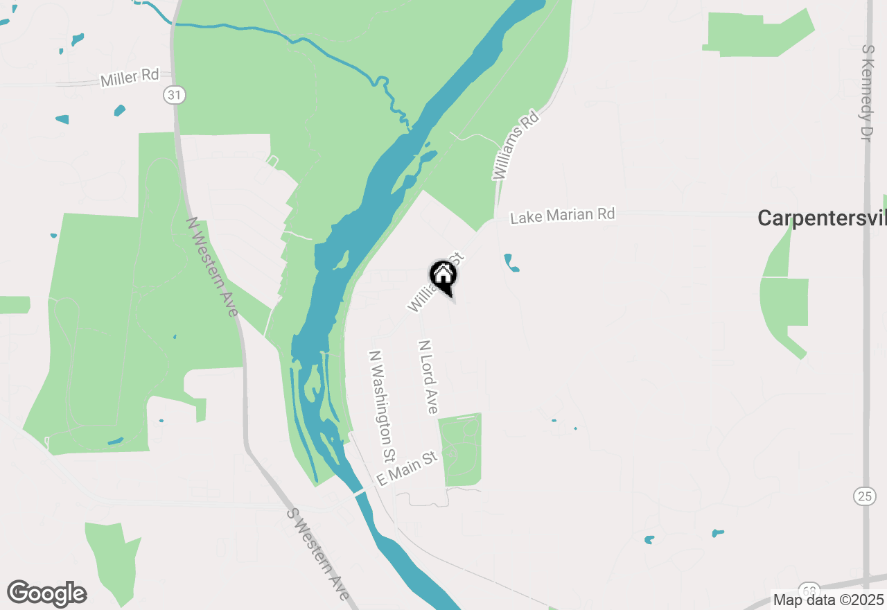 Map of 409 Vana Drive, Carpentersville, IL 60110