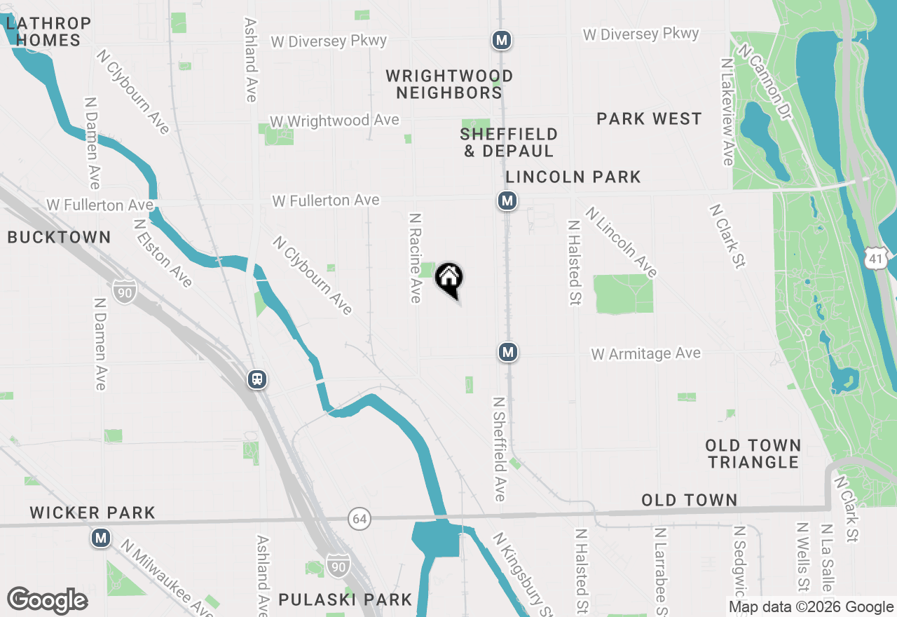 Map of 2116 N Seminary Avenue #26, Chicago, IL 60614