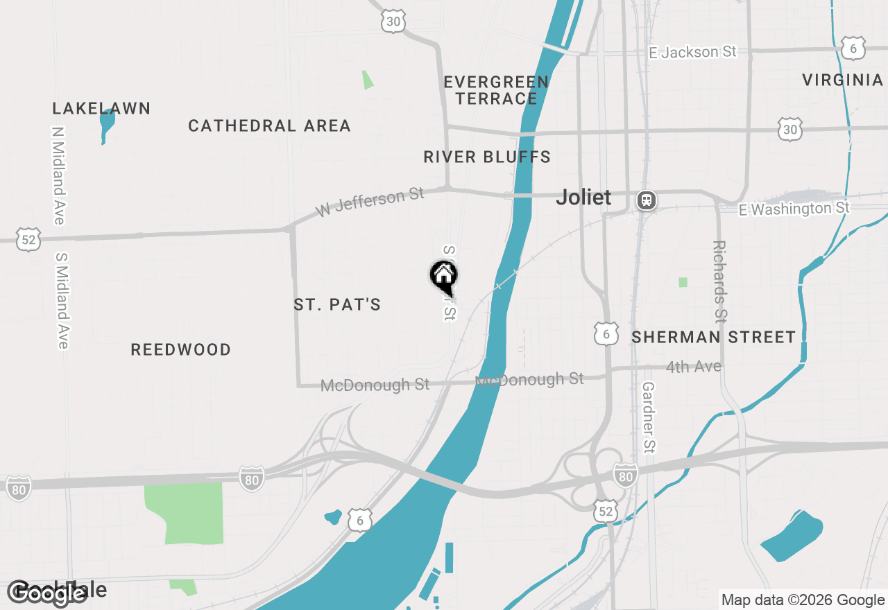 Map of 402 Allen Street, Joliet, IL 60436