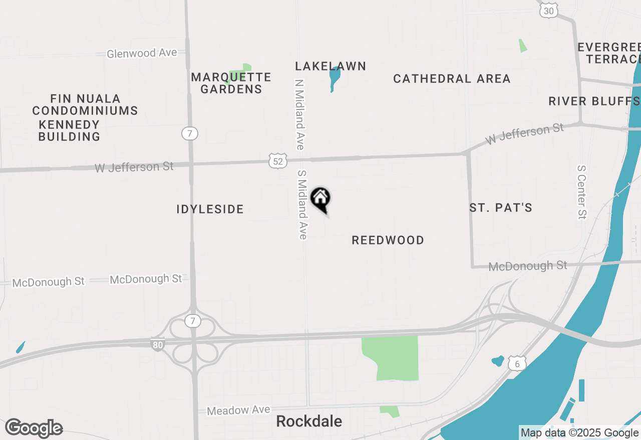 Map of 204 Earl Avenue, Joliet, IL 60436