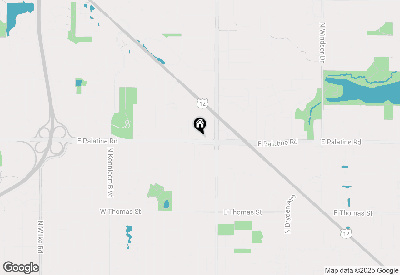 Map of 1908 N Evergreen Avenue, Arlington Heights, IL 60004