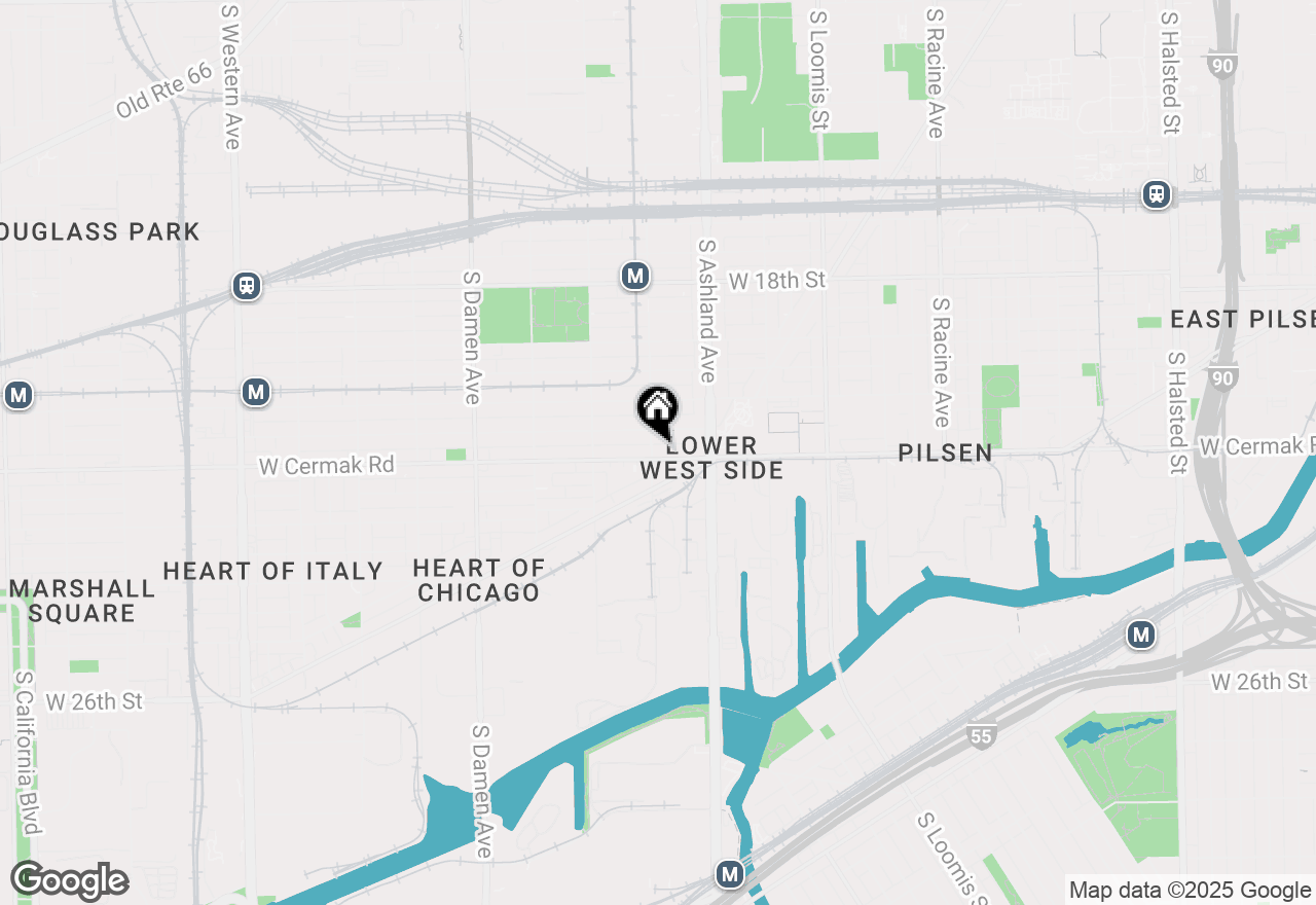 Map of 1656 W Cermak Road, Chicago, IL 60608