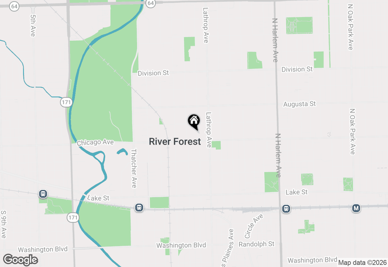 Map of 820 Ashland Avenue, River Forest, IL 60305