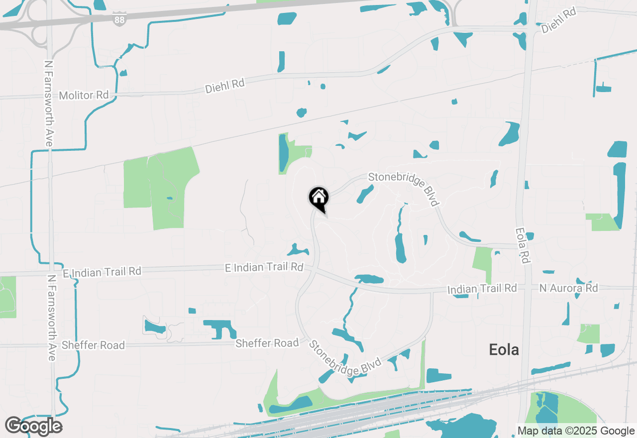 Map of 2520 Hanford Lane, Aurora, IL 60502