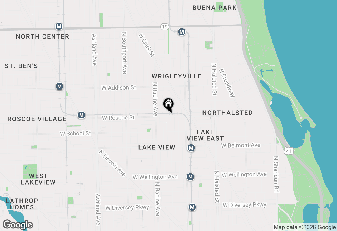 Map of 1100 W Roscoe Street #32, Chicago, IL 60657