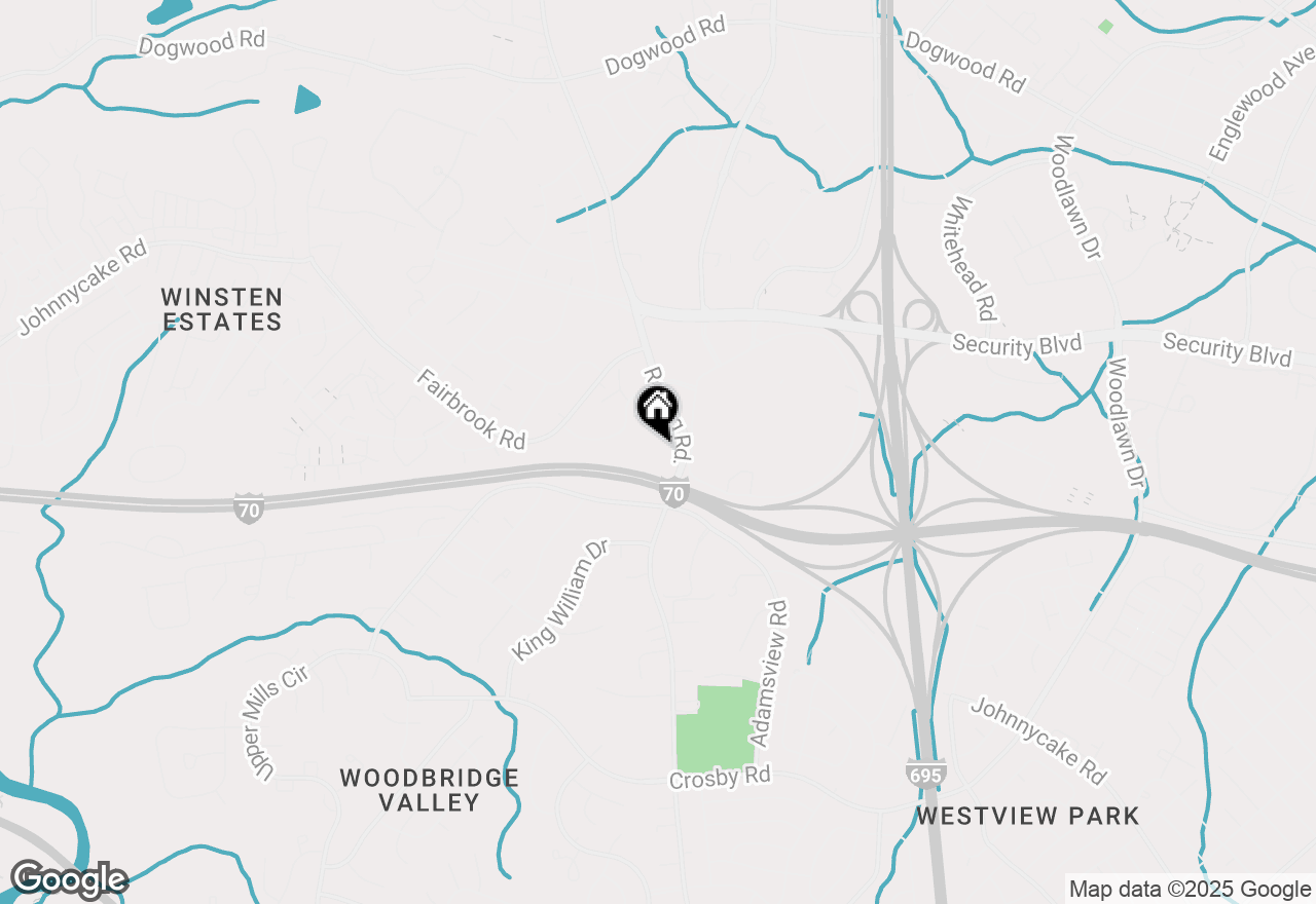 Map of 1732 Rolling Road N, Baltimore, MD 21244