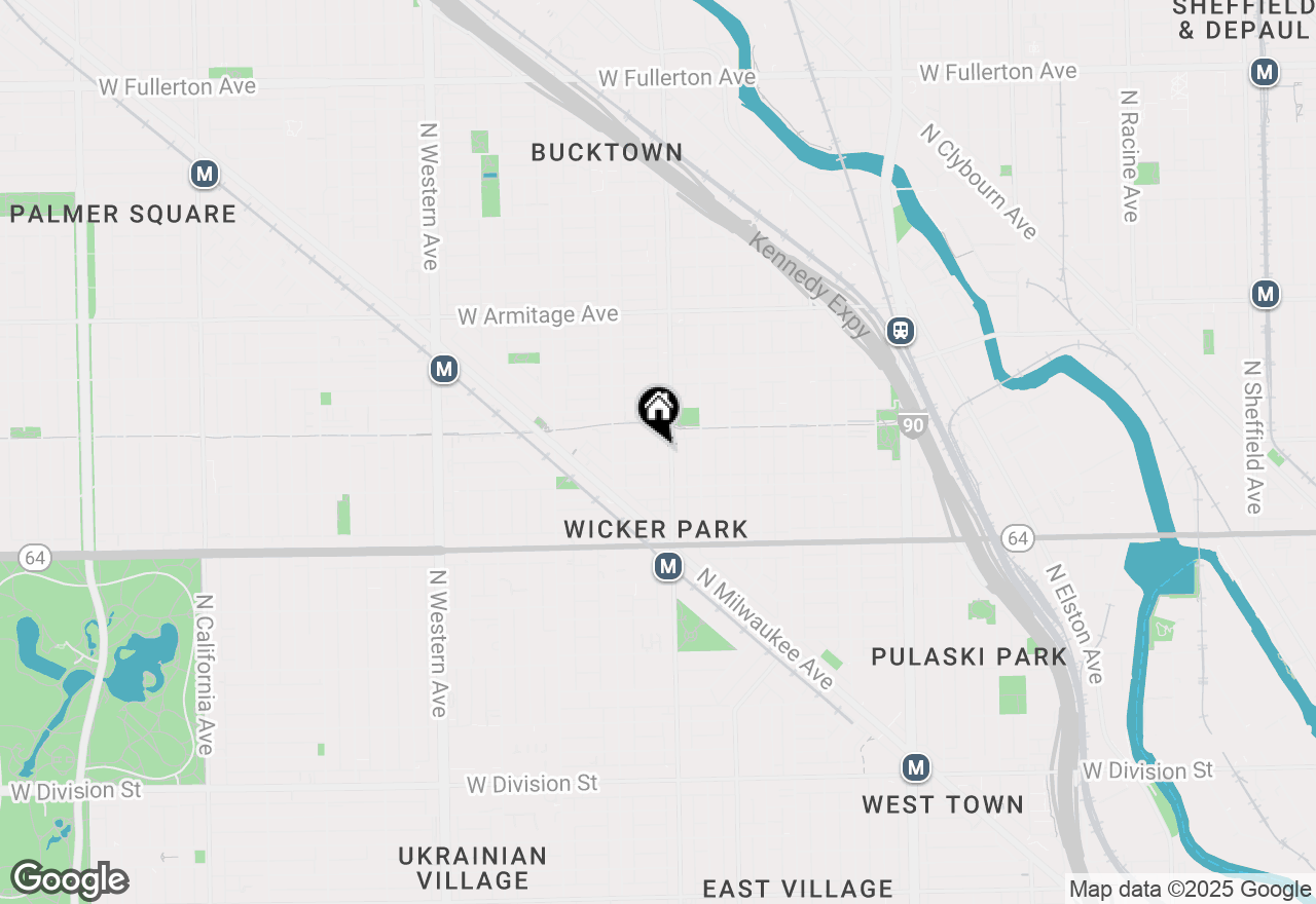 Map of 1728 N Damen Avenue #210, Chicago, IL 60647