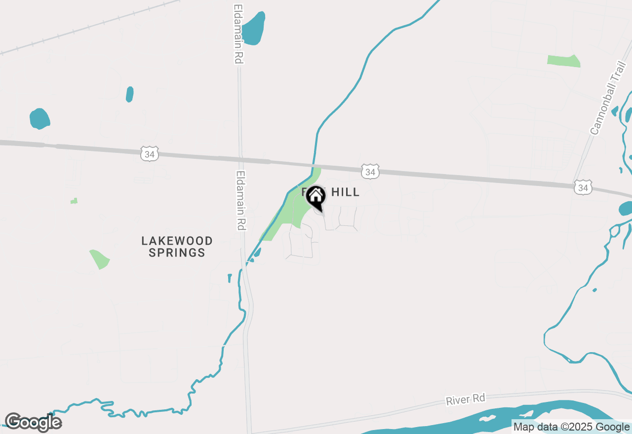 Map of 1316 Evergreen Lane, Yorkville, IL 60560