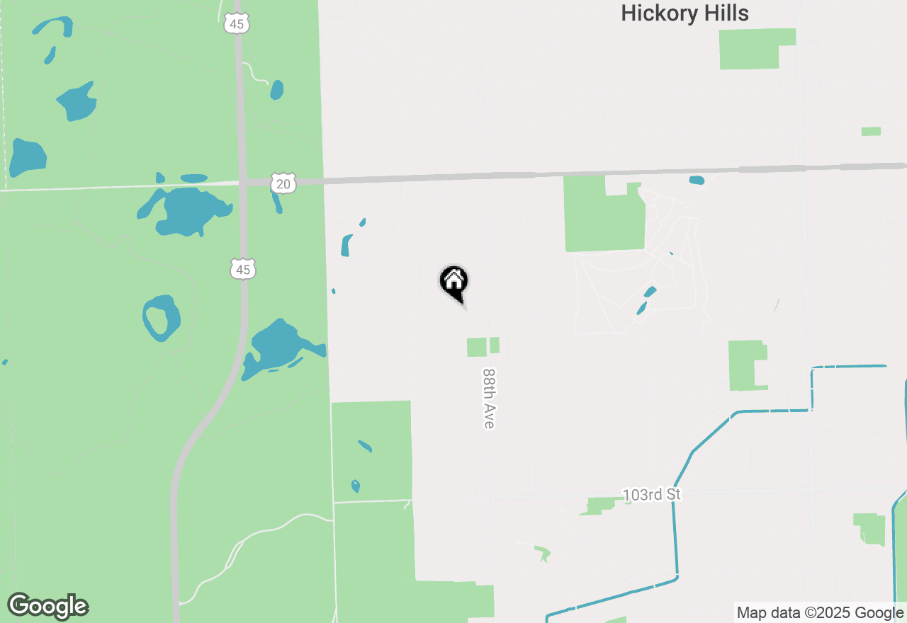 Map of 8850 W 98th Place, Palos Hills, IL 60465