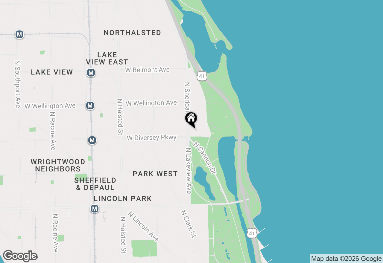 Map of 340 W Diversey Parkway #715, Chicago, IL 60657