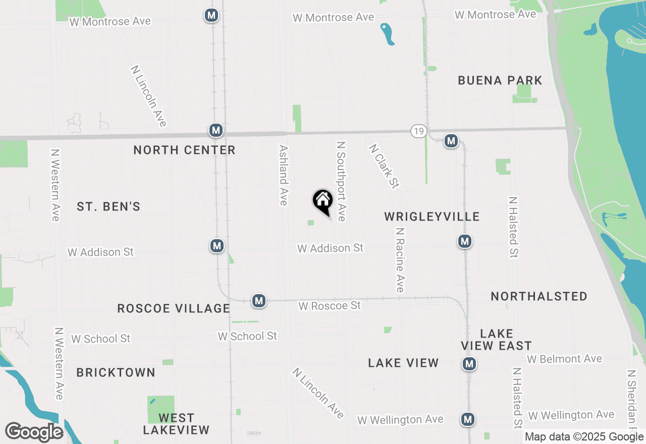 Map of 1443 W Waveland Avenue #1, Chicago, IL 60613